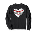 Baseball Mama Heart Baseball Mom Sweatshirt - Trendy Graphic Unisex - T-Shirt, Sweatshirt, Hoodie