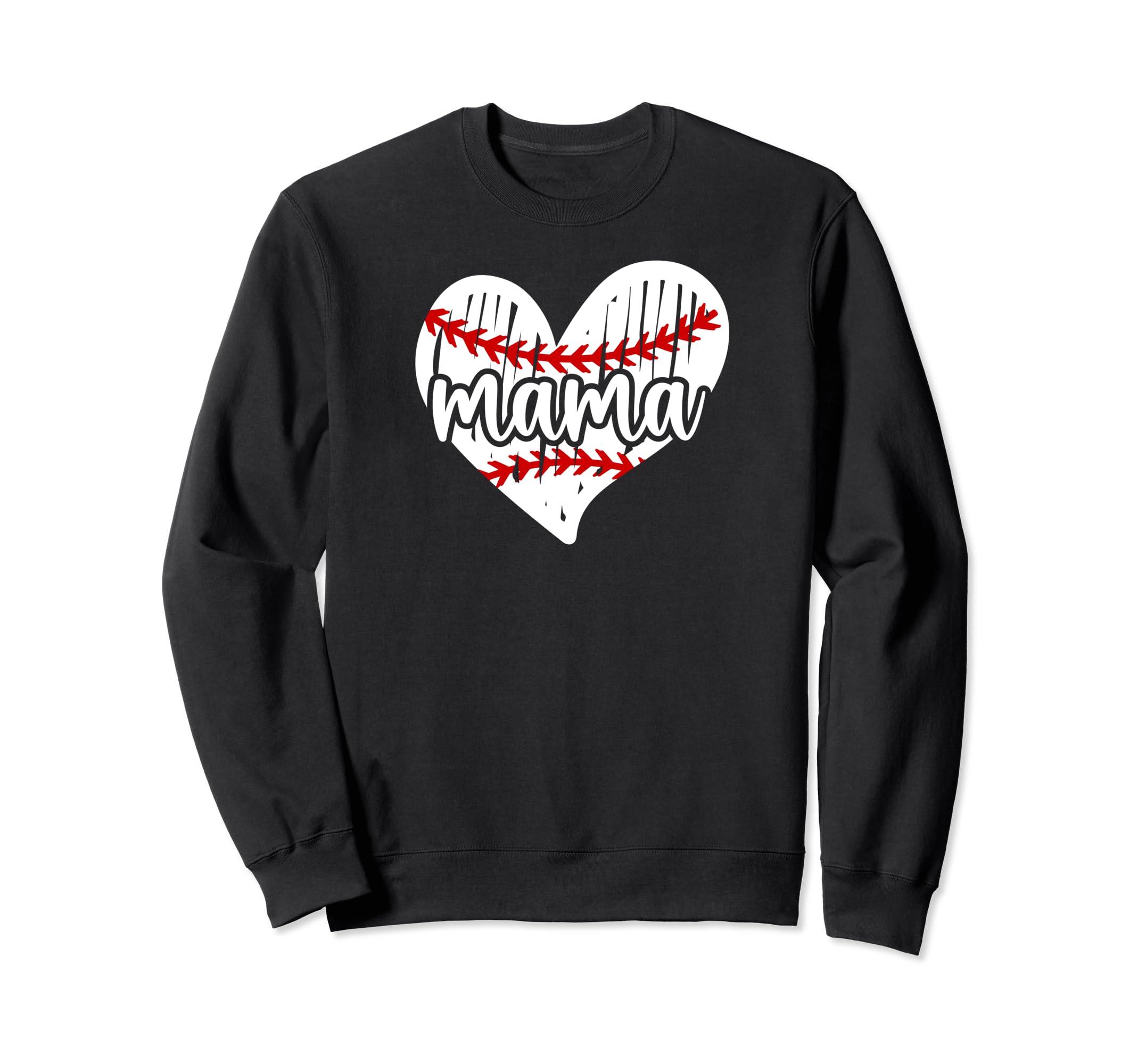 Baseball Mama Heart Baseball Mom Sweatshirt - Trendy Graphic Unisex - T-Shirt, Sweatshirt, Hoodie