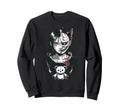 Horror Anime Goth Oni Mask Creepy Sweatshirt - Graphic Print Unisex - T-Shirt, Sweatshirt, Hoodie
