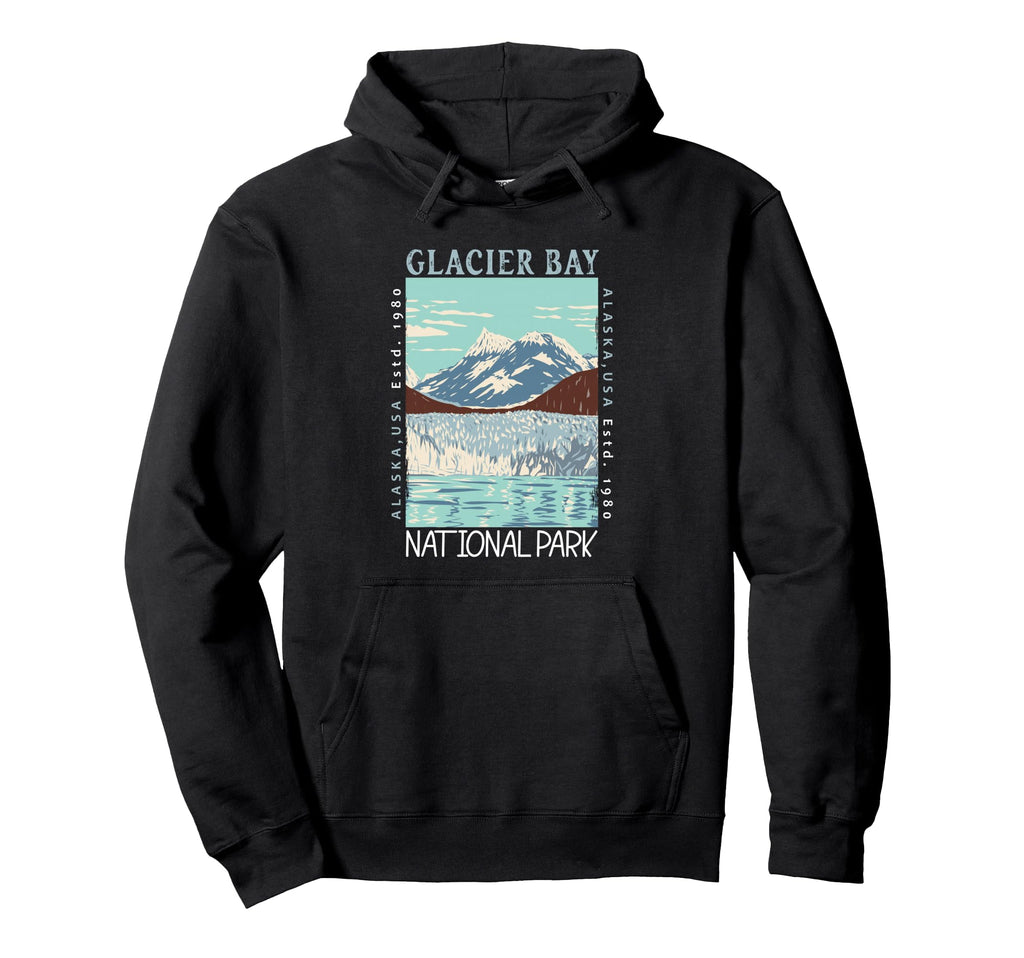 Glacier Bay National Park Alaska Hoodie - Novelty Apparel for Adults - T-Shirt, Sweatshirt, Hoodie