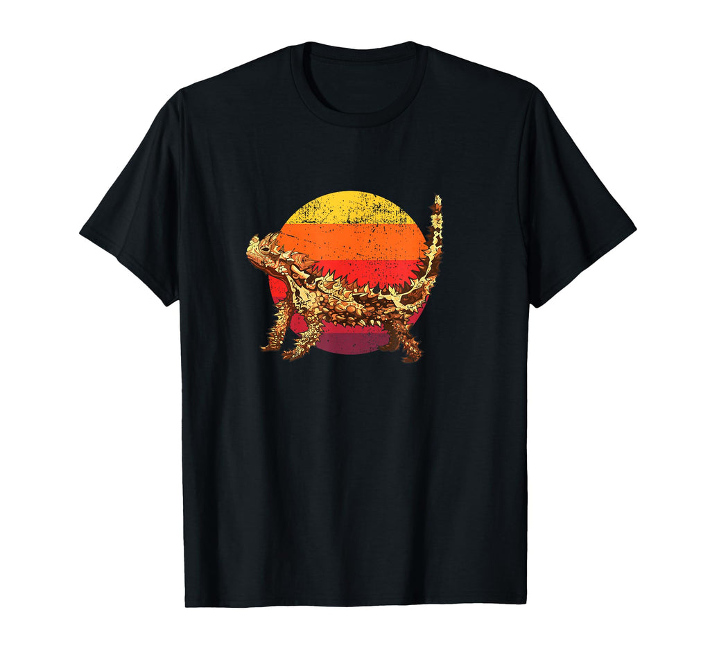 Horned Lizard Distressed Sunset T-Shirt - Custom Art Print for Adults - T-Shirt, Sweatshirt, Hoodie