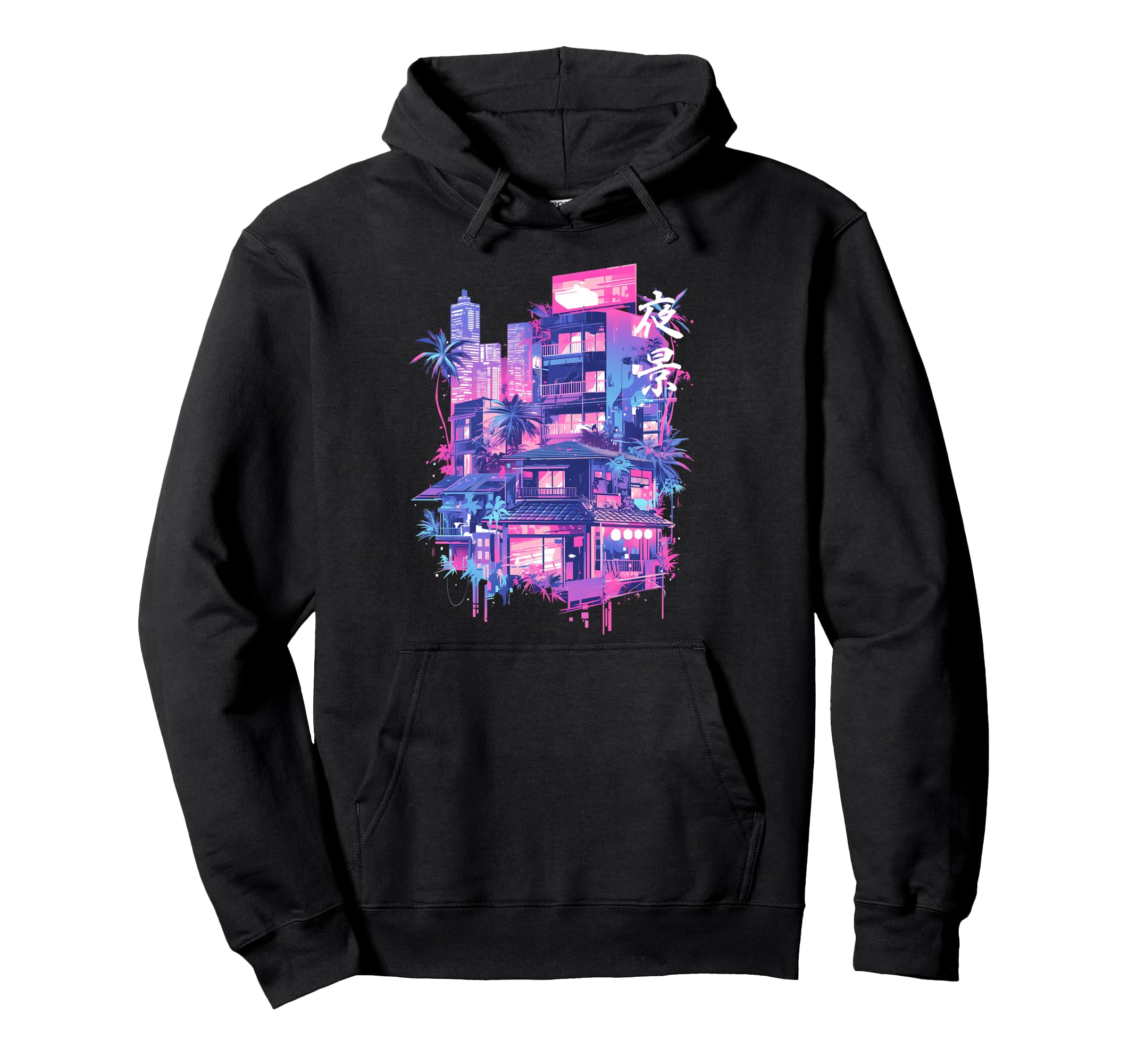 Tokyo Japan 80S 90S City Vaporwave Hoodie - Casual Everyday Wear Men Women - T-Shirt, Sweatshirt, Hoodie