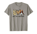Womens Peace Love Basset Hound Mom Lover T-Shirt - Aesthetic Graphic Unisex - T-Shirt, Sweatshirt, Hoodie
