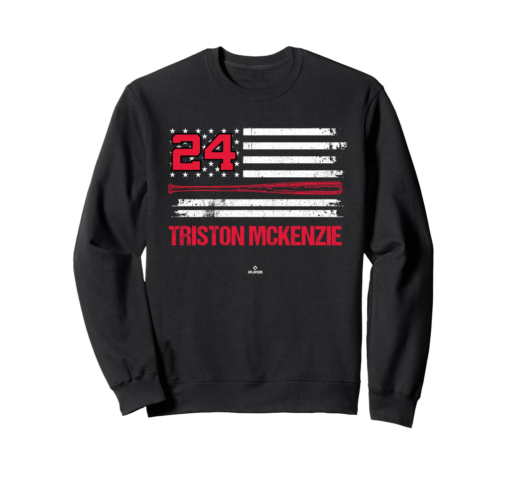 Usa Flag Bat Triston Mckenzie Sweatshirt - Casual Everyday Wear Men Women - T-Shirt, Sweatshirt, Hoodie