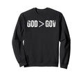 God Is Greater Than Gov Distressed Sweatshirt - Aesthetic Graphic Unisex - T-Shirt, Sweatshirt, Hoodie