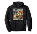 Softball Dad Like Baseball Dad But Hoodie - Trendy Graphic Men Women - T-Shirt, Sweatshirt, Hoodie