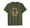Bergen Norway Sailboat 70S Sunset T-Shirt - Minimalist Print for Adults - T-Shirt, Sweatshirt, Hoodie