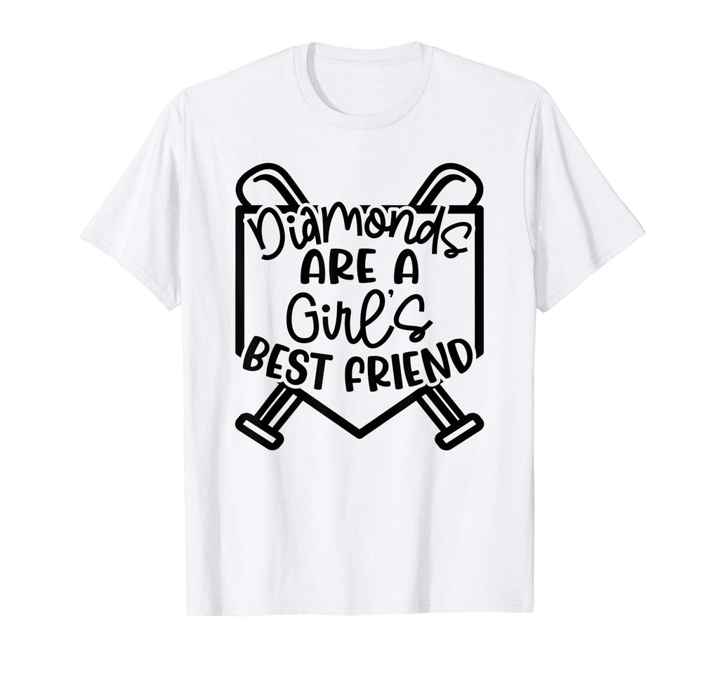 Diamonds Are Best Friend Baseball Softball T-Shirt - Trendy Graphic Unisex - T-Shirt, Sweatshirt, Hoodie