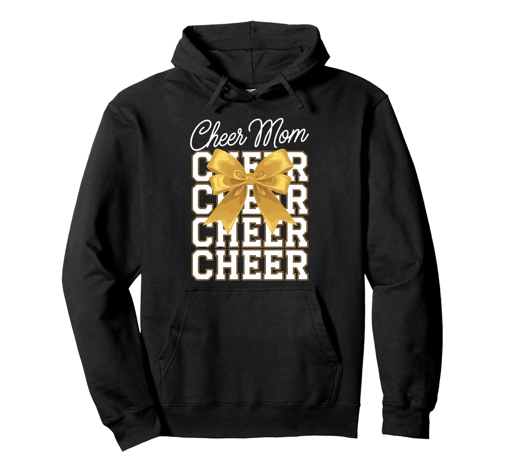 Cheer Mom Mother Bow Cheerleader Game Hoodie - Aesthetic Graphic Men Women - T-Shirt, Sweatshirt, Hoodie