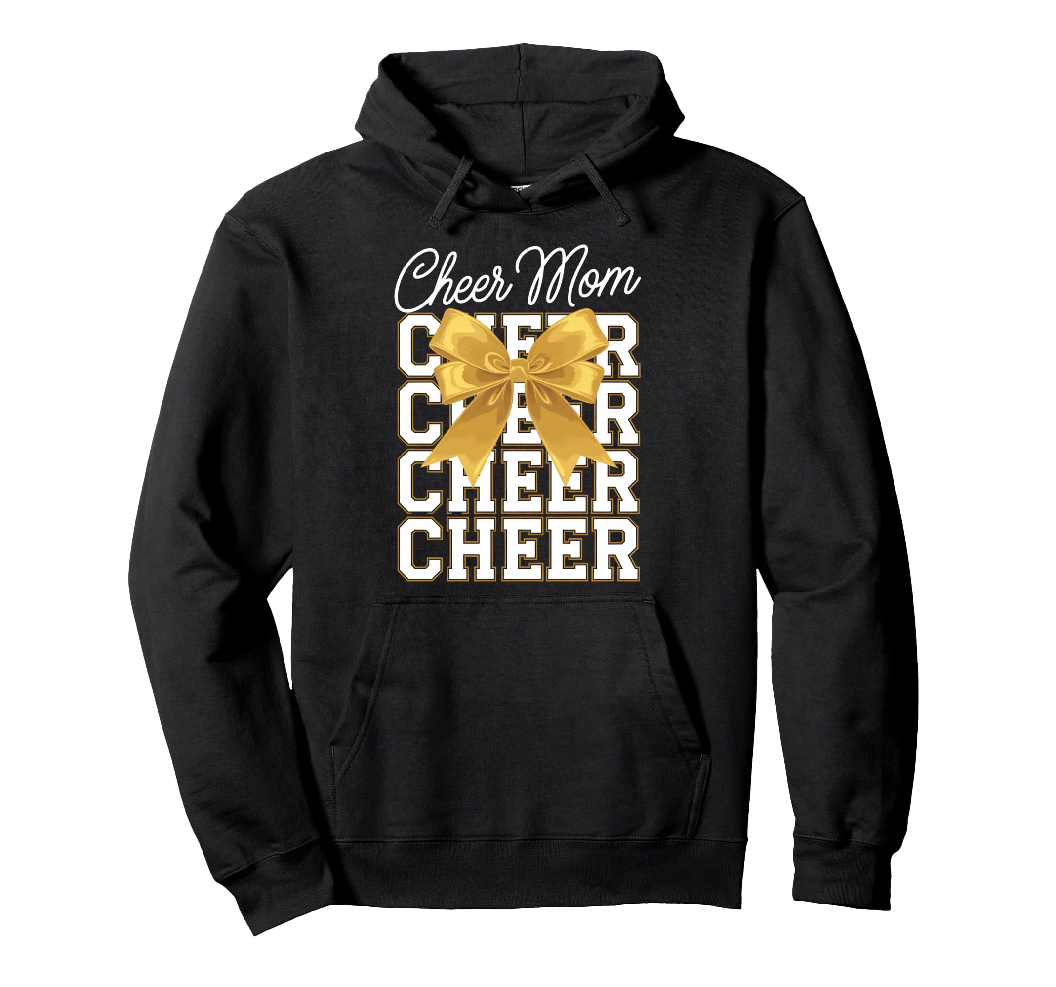 Cheer Mom Mother Bow Cheerleader Game Hoodie - Aesthetic Graphic Men Women - T-Shirt, Sweatshirt, Hoodie