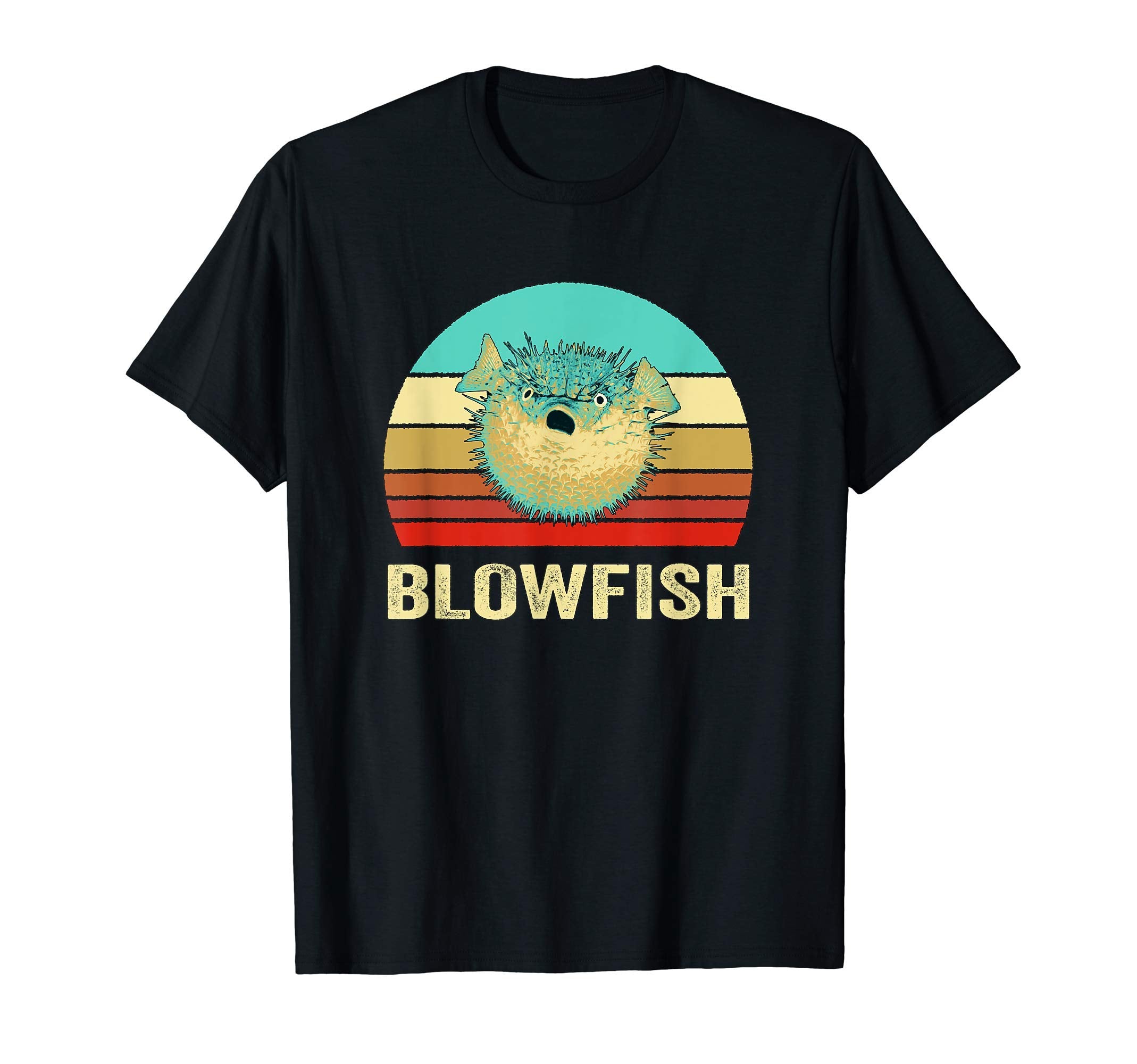 Sunset Blowfish T-Shirt - Minimalist Print Unisex - T-Shirt, Sweatshirt, Hoodie