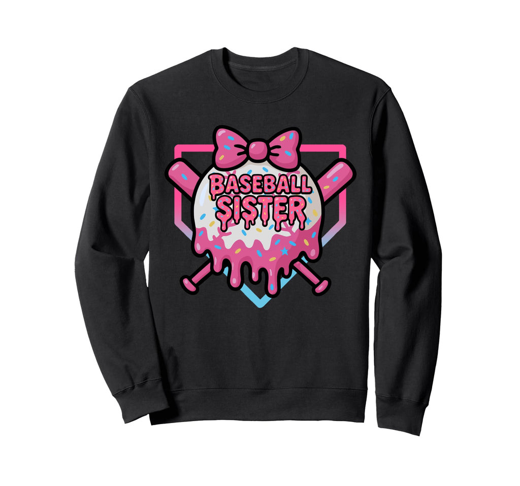 Family Baseball Sister Love Cheer Sweatshirt - Custom Art Print Unisex - T-Shirt, Sweatshirt, Hoodie