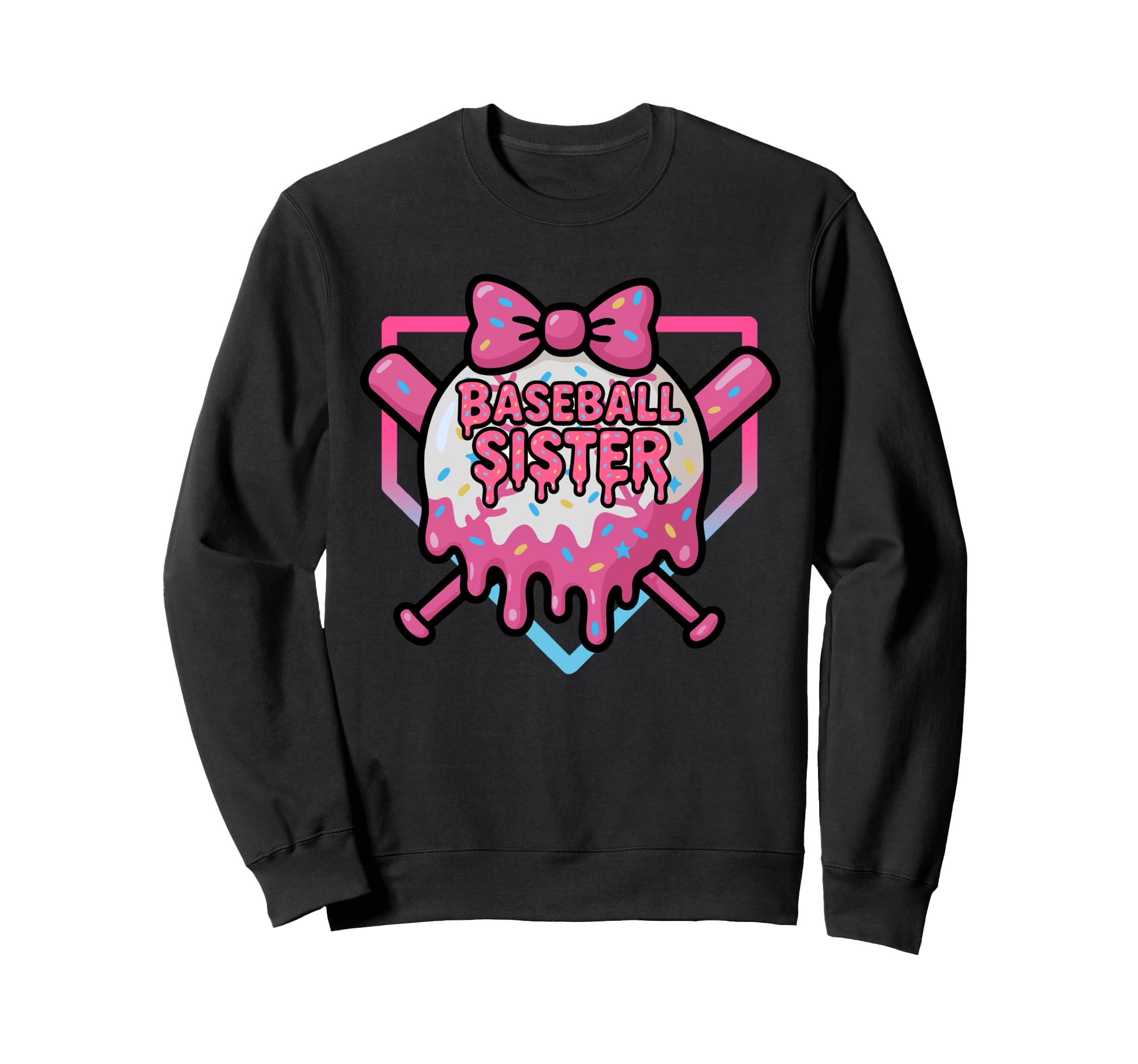 Family Baseball Sister Love Cheer Sweatshirt - Custom Art Print Unisex - T-Shirt, Sweatshirt, Hoodie