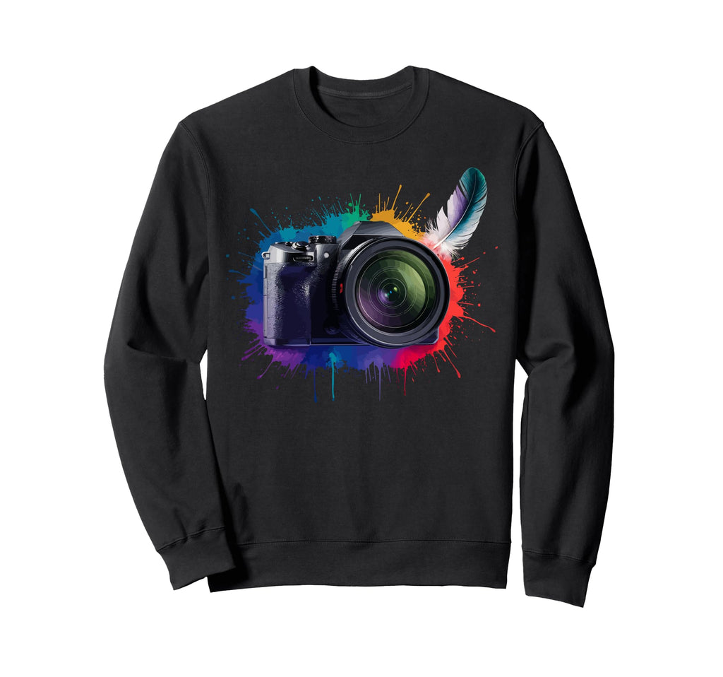 Colorful Camera Electric Sweatshirt - Fun Novelty Design Men Women - T-Shirt, Sweatshirt, Hoodie