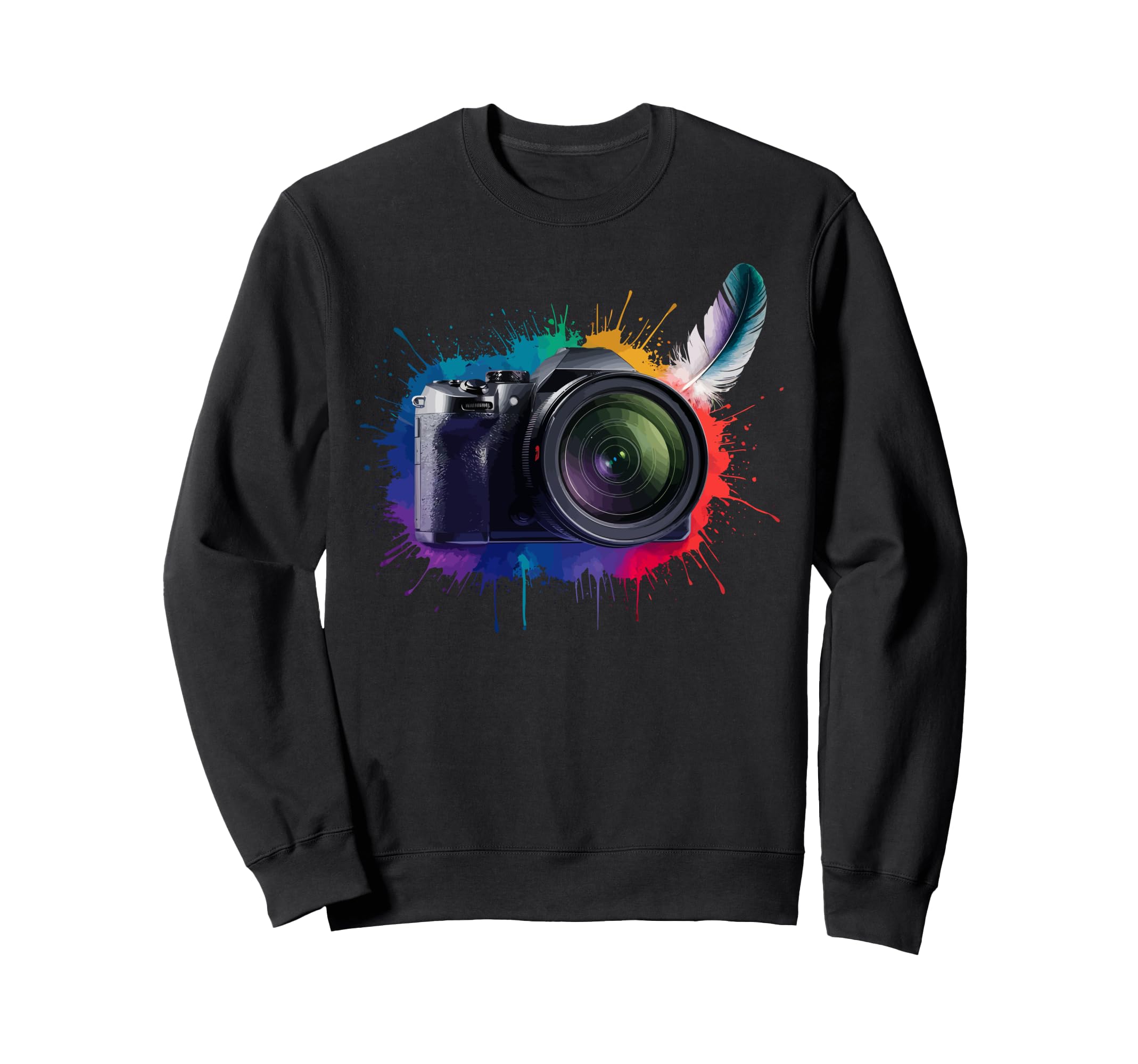 Colorful Camera Electric Sweatshirt - Fun Novelty Design Men Women - T-Shirt, Sweatshirt, Hoodie