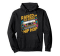 Raised Old School Hip Hop Cassette Hoodie - Casual Everyday Wear Unisex - T-Shirt, Sweatshirt, Hoodie