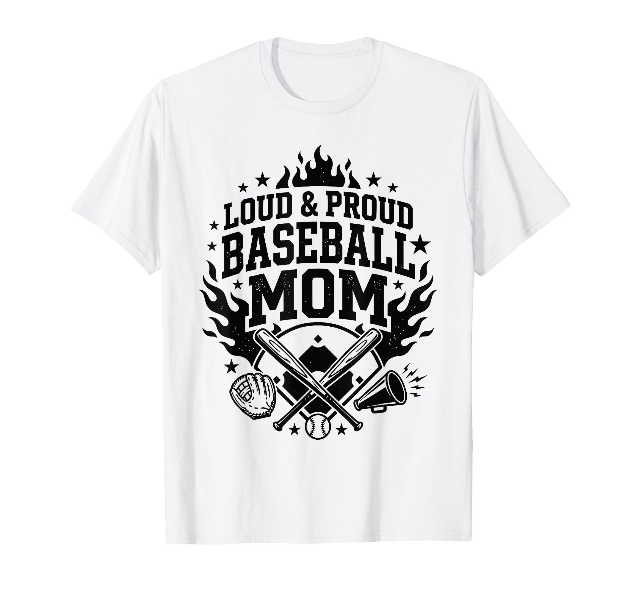 Loud And Proud Baseball Mom Cheer Squad T-Shirt - Unique Graphic Unisex - T-Shirt, Sweatshirt, Hoodie