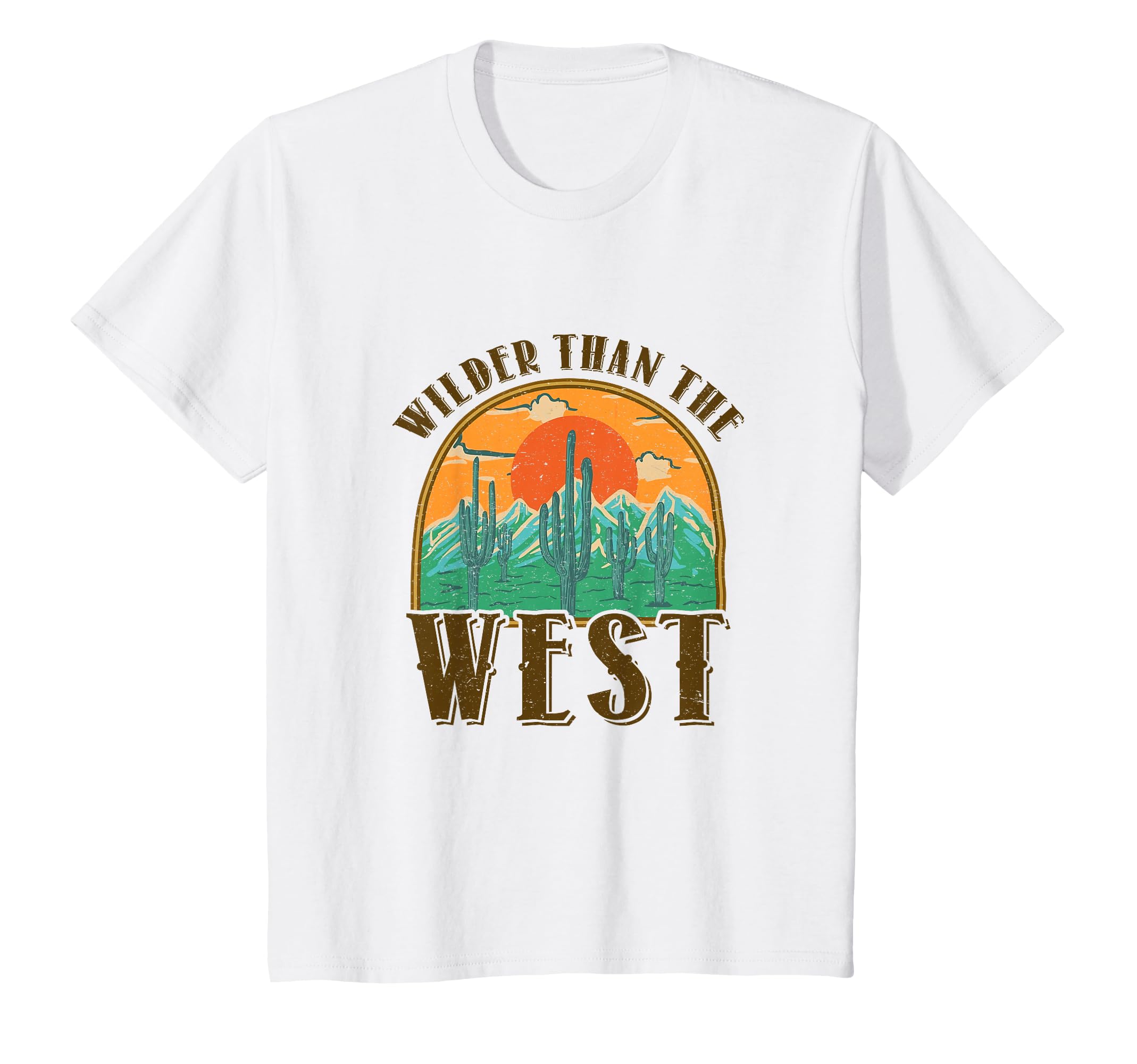 Wilder Than West Western Wild West T-Shirt - Minimalist Print for Adults - T-Shirt, Sweatshirt, Hoodie