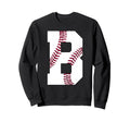 B Baseball Initial Personalized Sweatshirt - Custom Art Print Men Women - T-Shirt, Sweatshirt, Hoodie
