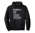 Baseball Dad Definition Player Homerun Hoodie - Graphic Print for Adults - T-Shirt, Sweatshirt, Hoodie