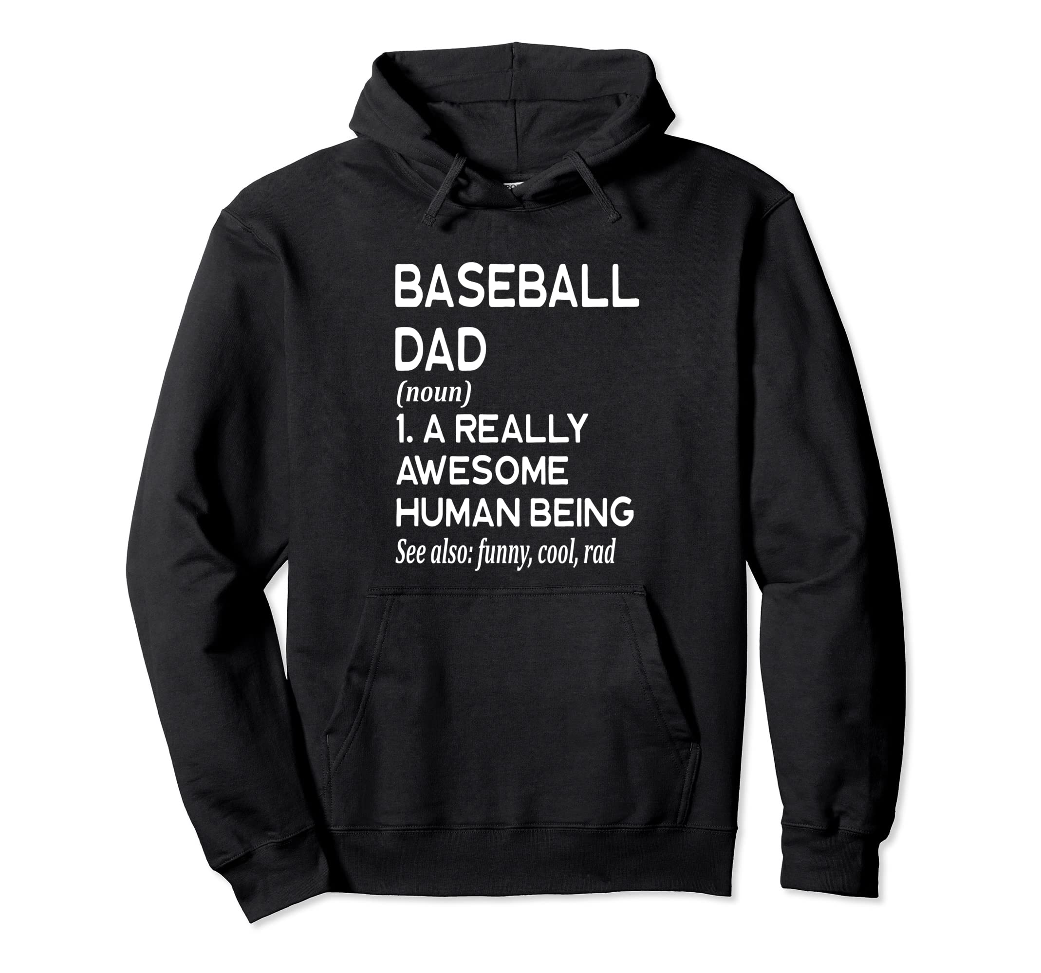 Baseball Dad Definition Player Homerun Hoodie - Graphic Print for Adults - T-Shirt, Sweatshirt, Hoodie