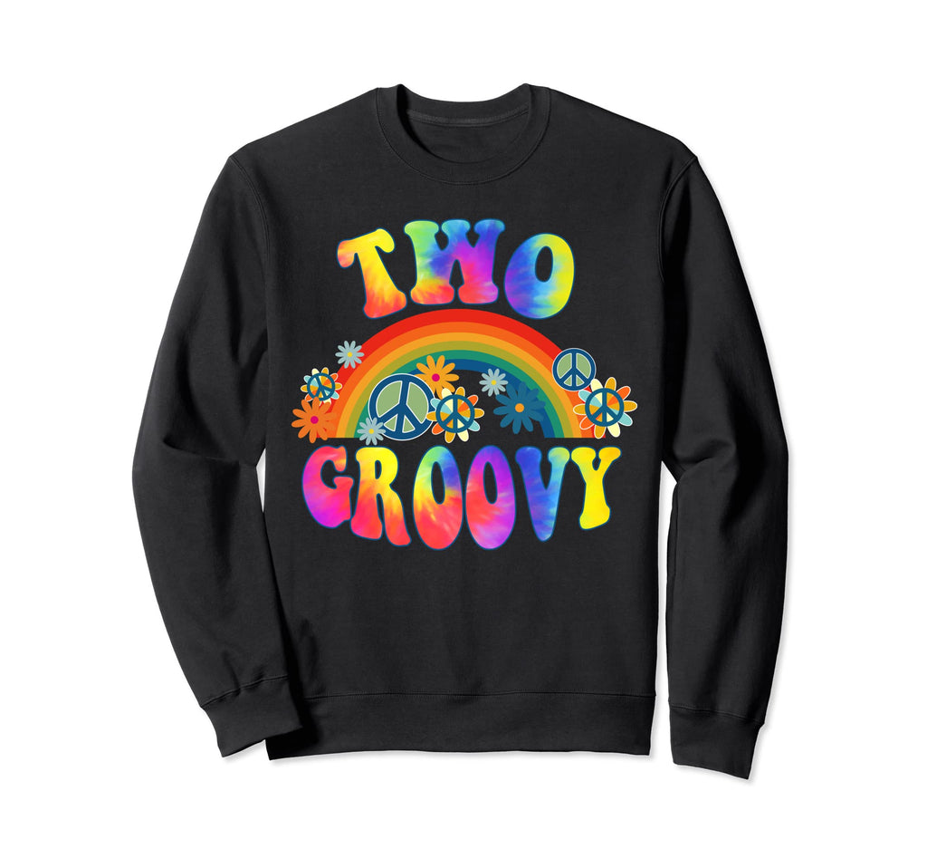 Two Groovy Hippie Boho Party Sweatshirt - Fun Novelty Design Men Women - T-Shirt, Sweatshirt, Hoodie