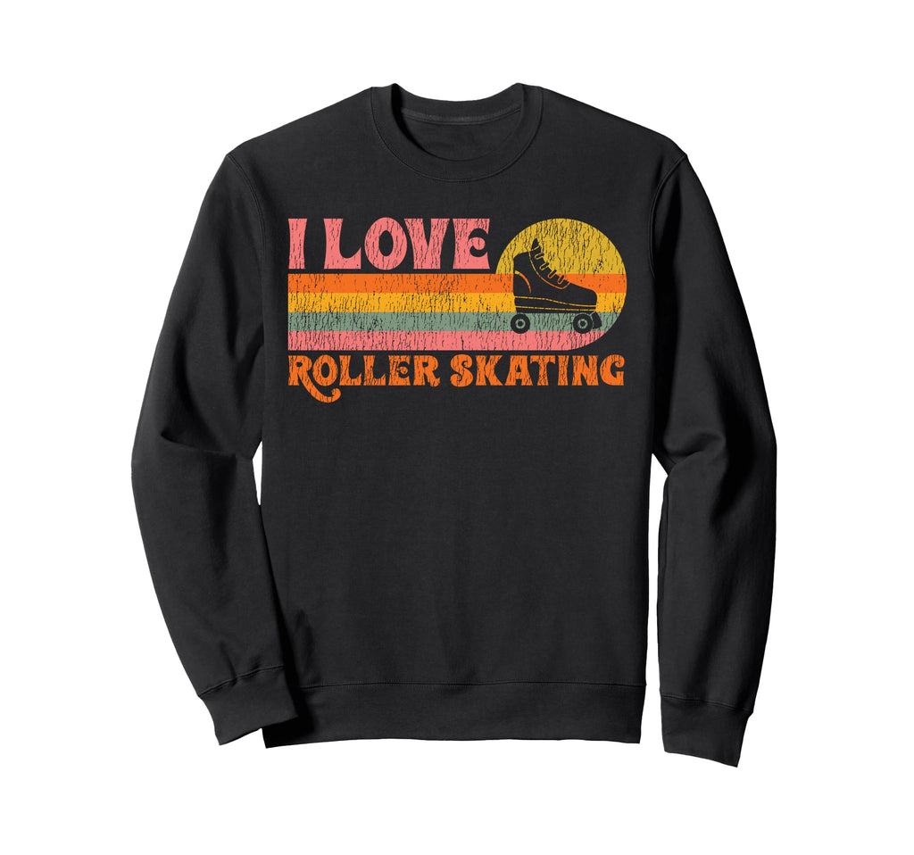 Roller Skating Skate 1970S I Love Sweatshirt - Graphic Print Men Women - T-Shirt, Sweatshirt, Hoodie