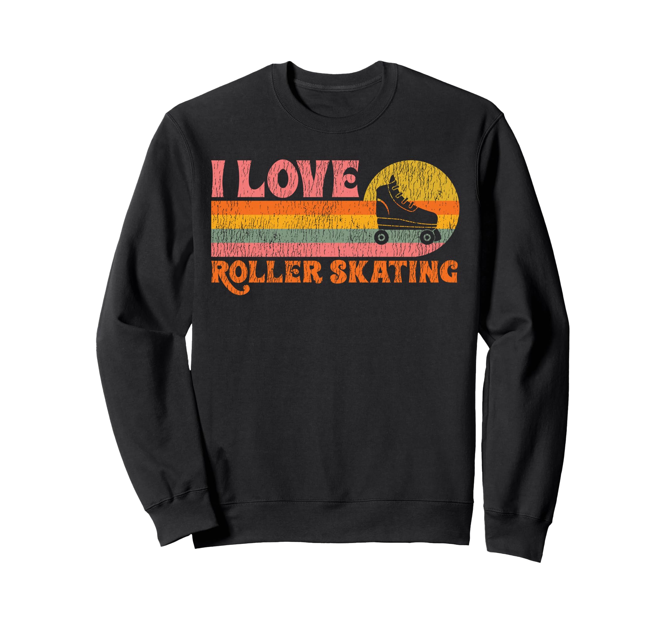 Roller Skating Skate 1970S I Love Sweatshirt - Graphic Print Men Women - T-Shirt, Sweatshirt, Hoodie