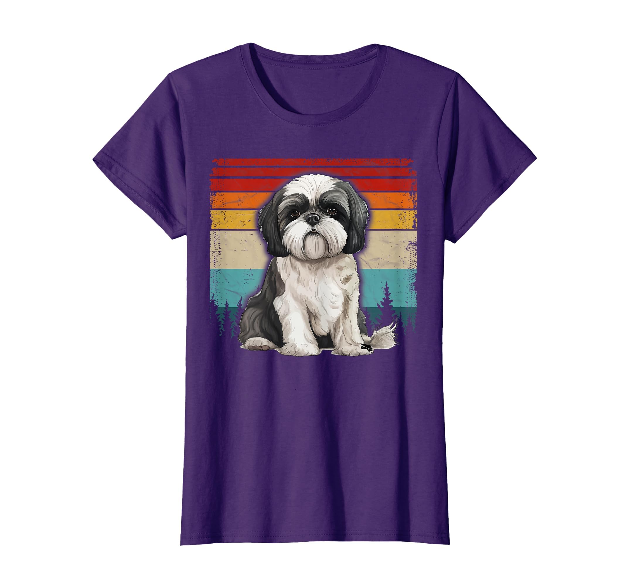 Shih Tzu Dog Distressed Shih Tzu T-Shirt - Trendy Graphic for Adults - T-Shirt, Sweatshirt, Hoodie