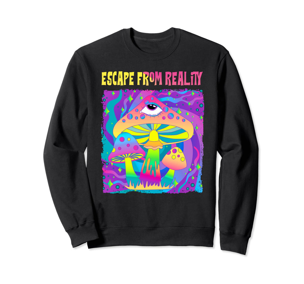 Magic Mushrooms Psychedelic Trip Sweatshirt - Unique Graphic Unisex - T-Shirt, Sweatshirt, Hoodie