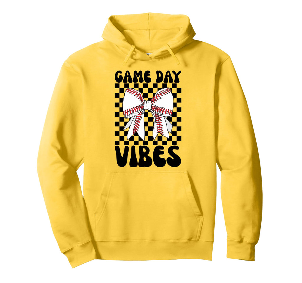 Game Day Vibes Coquette Bow Baseball Hoodie - Streetwear Style Men Women - T-Shirt, Sweatshirt, Hoodie
