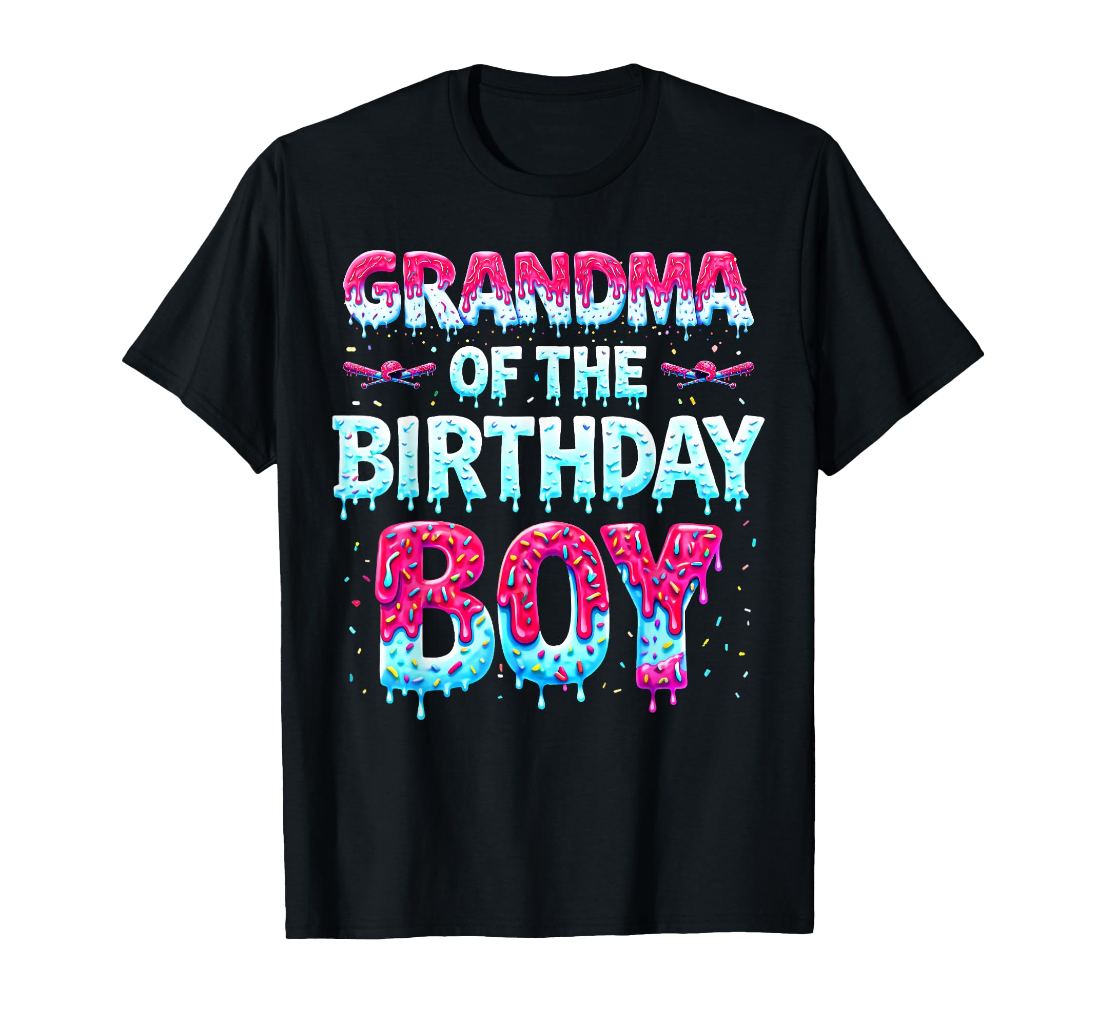 Grandma Birthday Ice Cream Baseball T-Shirt - Aesthetic Graphic for Adults - T-Shirt, Sweatshirt, Hoodie