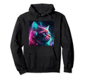Japanese Aesthetic Synthwave Cat Vaporwave Hoodie - Trendy Graphic Unisex - T-Shirt, Sweatshirt, Hoodie