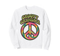 Groovy Grandma Rainbow Peace Sign Sweatshirt - Unique Graphic Unisex - T-Shirt, Sweatshirt, Hoodie