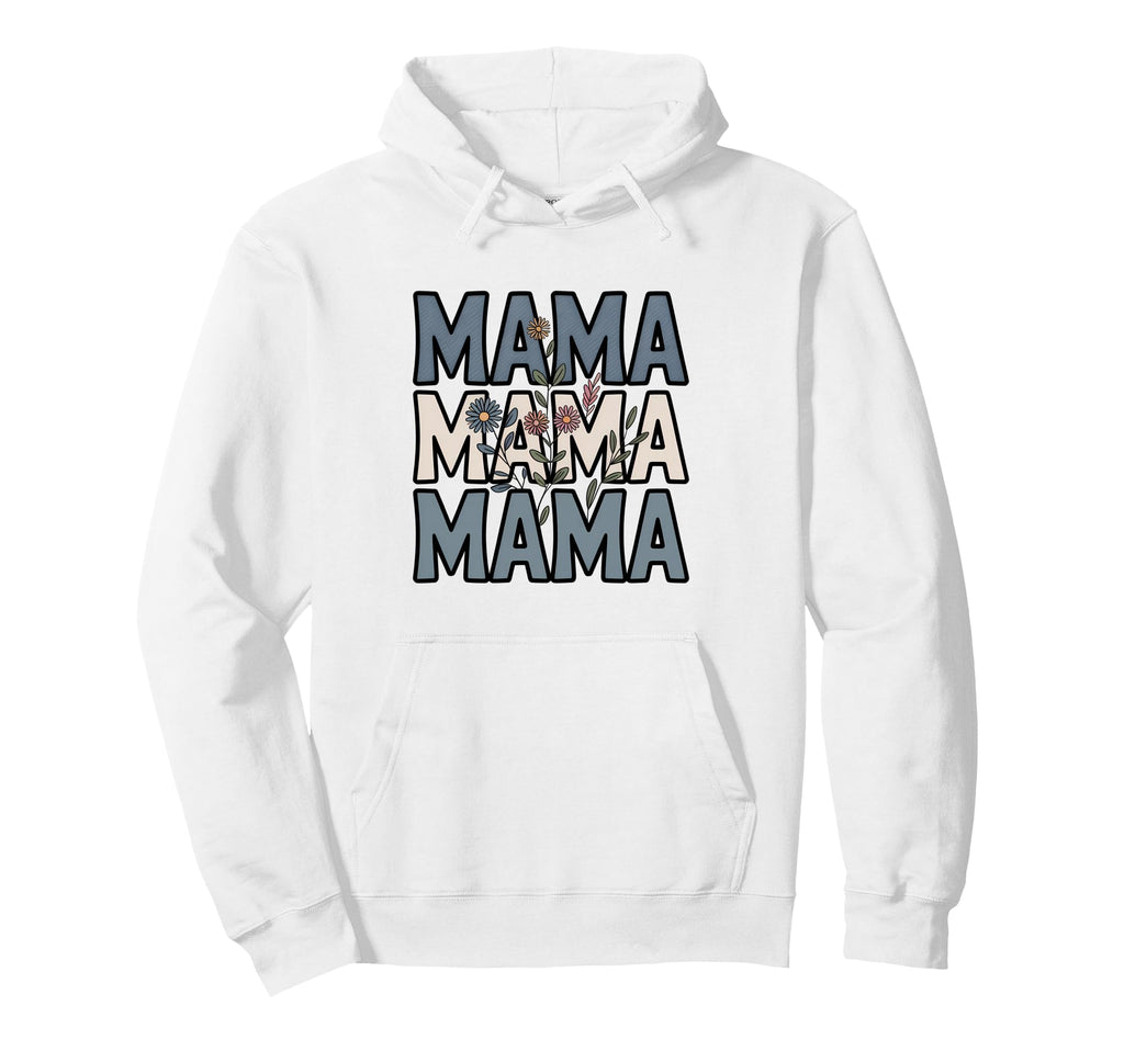 Boho Mama Floral Motherhood Aesthetic Hoodie - Fun Novelty Design Men Women - T-Shirt, Sweatshirt, Hoodie