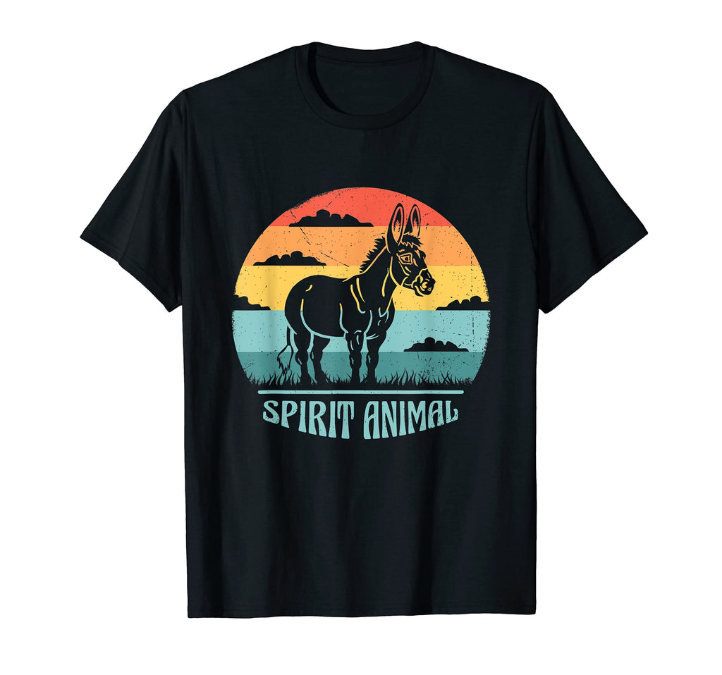 Donkey Spirit Animal Sunset Donkey T-Shirt - Casual Everyday Wear Unisex - T-Shirt, Sweatshirt, Hoodie