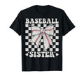 Baseball Sister Bow Laces Gift Sis Hoodie - Aesthetic Graphic Unisex - T-Shirt, Sweatshirt, Hoodie