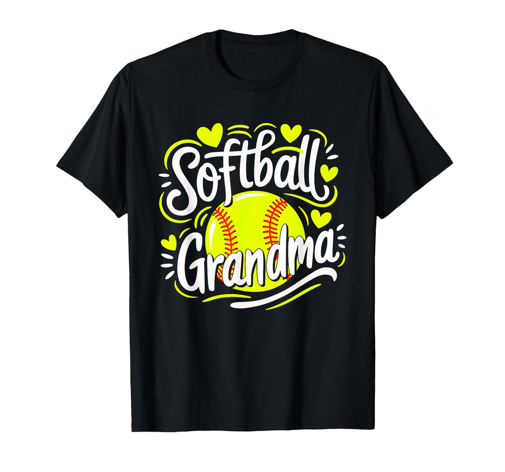 Proud Softball Grandma Gifts T-Shirt - Custom Art Print for Adults - T-Shirt, Sweatshirt, Hoodie