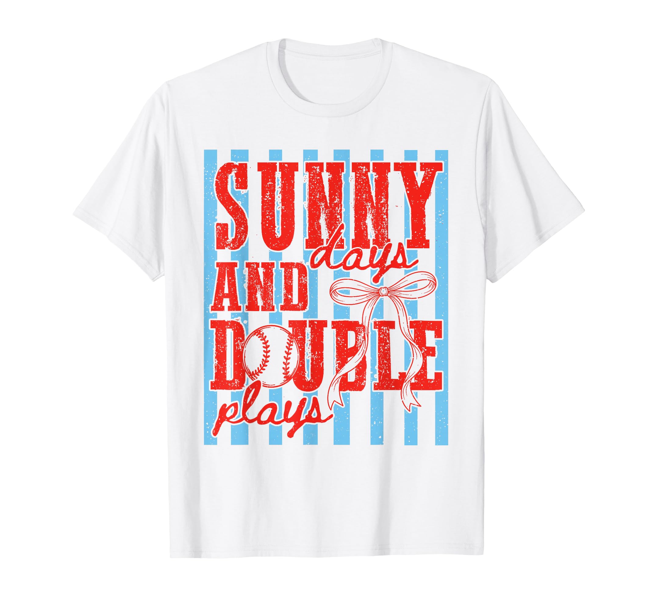 Baseball Sunny Days Double Plays Girly T-Shirt - Trendy Graphic Unisex - T-Shirt, Sweatshirt, Hoodie