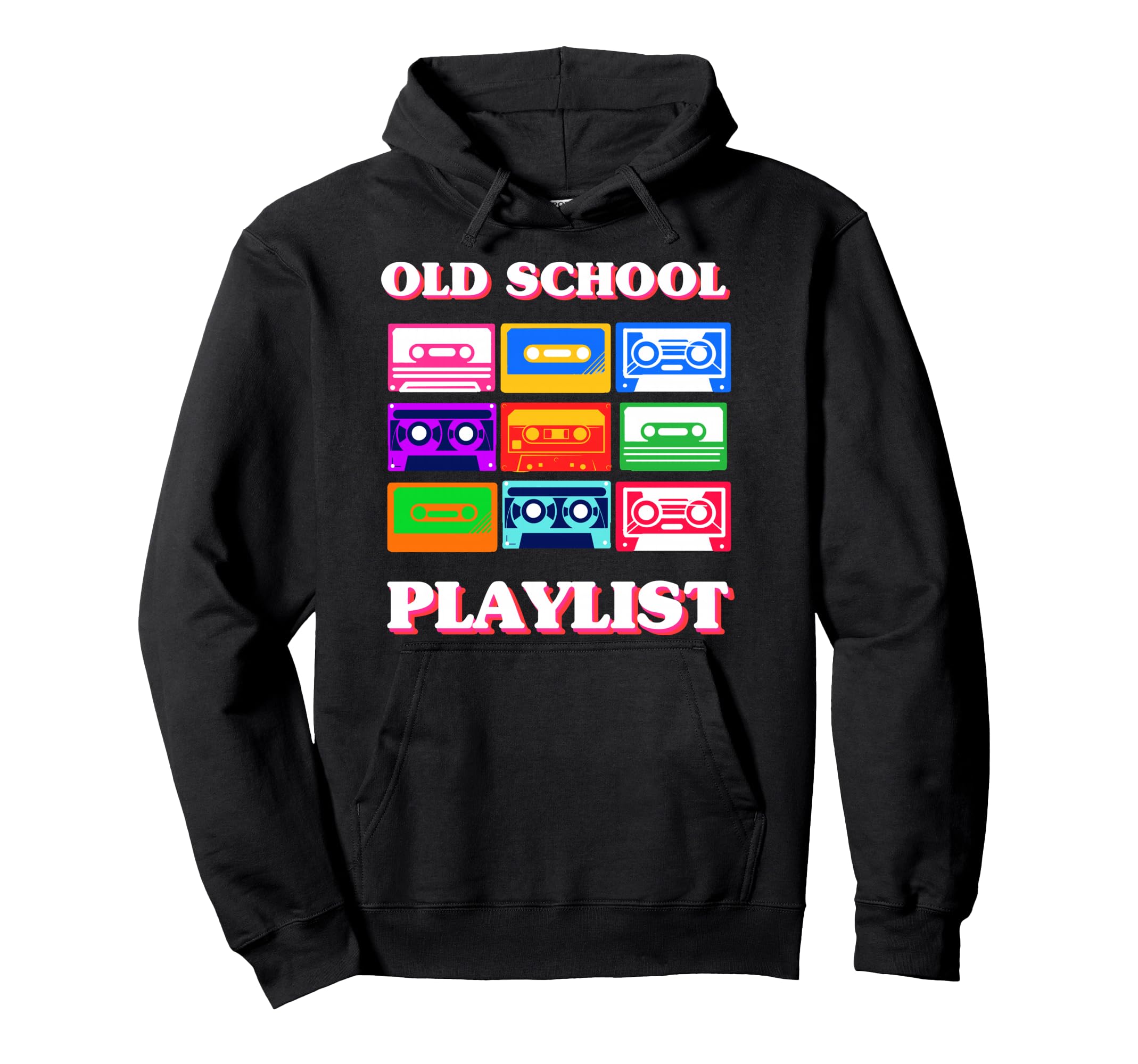 Old School Playlist Cassette Tape Hoodie - Streetwear Style Unisex - T-Shirt, Sweatshirt, Hoodie