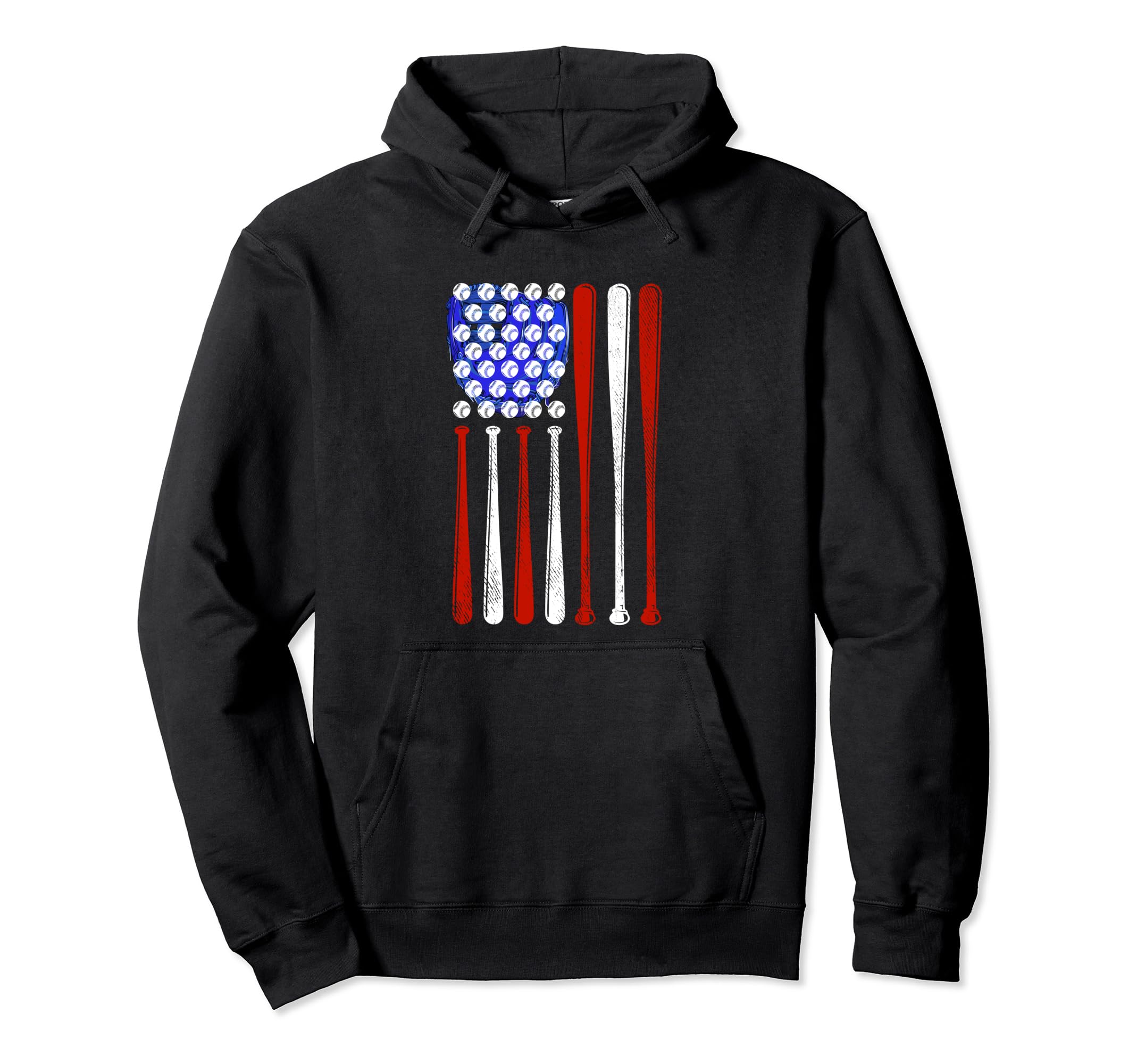 Baseball American Flag Softball Dad And Hoodie - Streetwear Style Unisex - T-Shirt, Sweatshirt, Hoodie