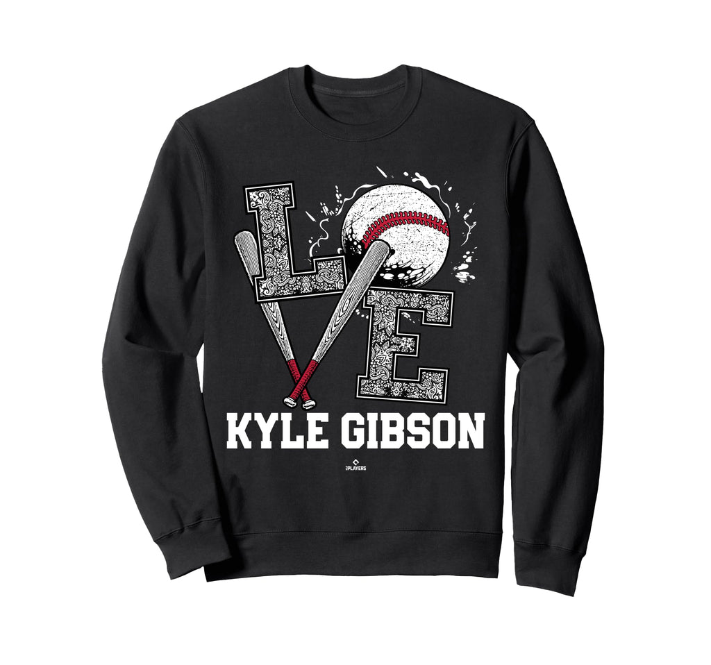 Distressed Baseball Love Kyle Sweatshirt - Casual Everyday Wear Men Women - T-Shirt, Sweatshirt, Hoodie