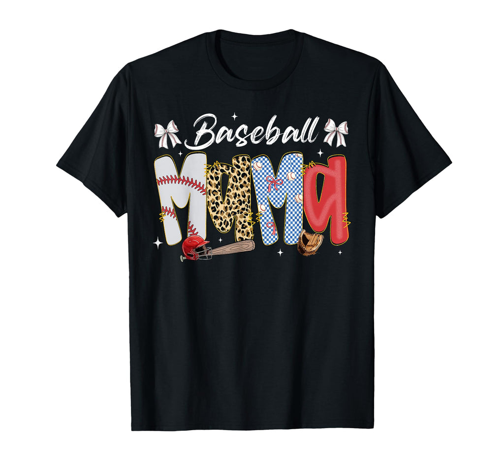 Baseball Mama Coquette Bow Game Day T-Shirt - Unique Graphic for Adults - T-Shirt, Sweatshirt, Hoodie