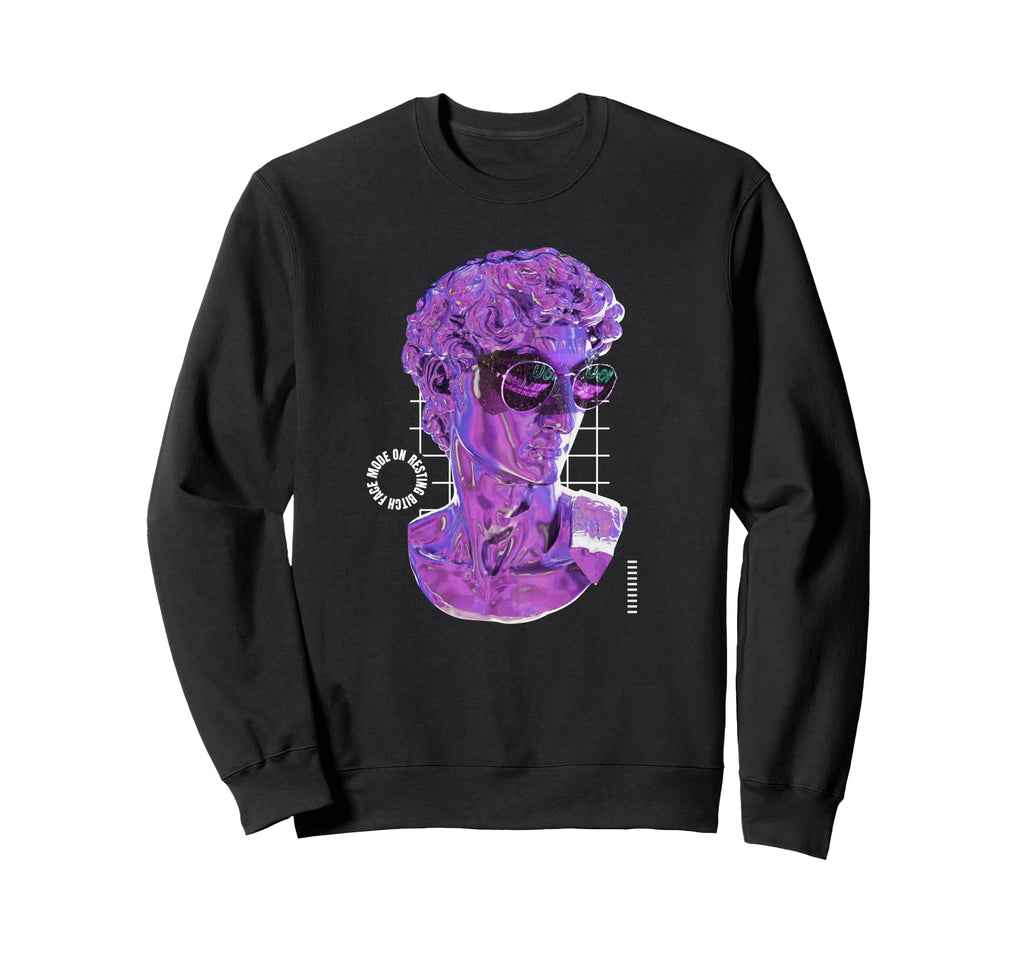 Aesthetic Vaporwave Abstract David Sweatshirt - Novelty Apparel for Adults - T-Shirt, Sweatshirt, Hoodie