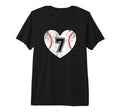 Baseball Heart Player 7 Baseball Mom T-Shirt - Minimalist Print for Adults - T-Shirt, Sweatshirt, Hoodie