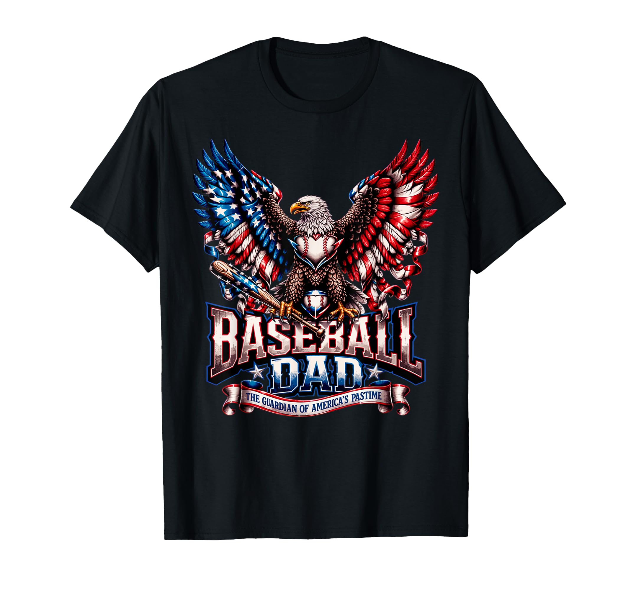 Proud Baseball Patriotic Baseball Dad T-Shirt - Unique Graphic for Adults - T-Shirt, Sweatshirt, Hoodie