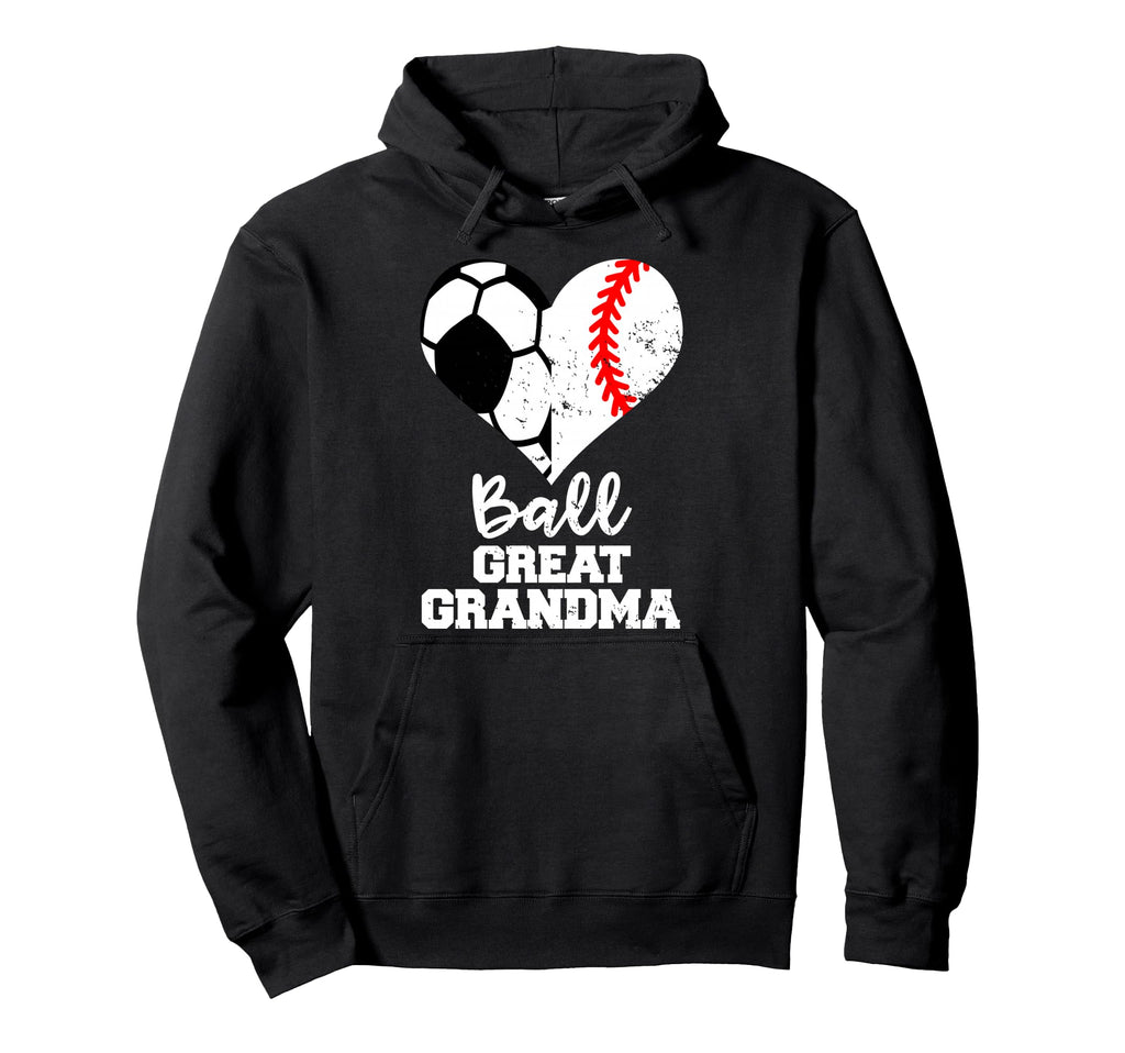 Ball Great Grandma Heart Funny Soccer Hoodie - Streetwear Style Men Women - T-Shirt, Sweatshirt, Hoodie