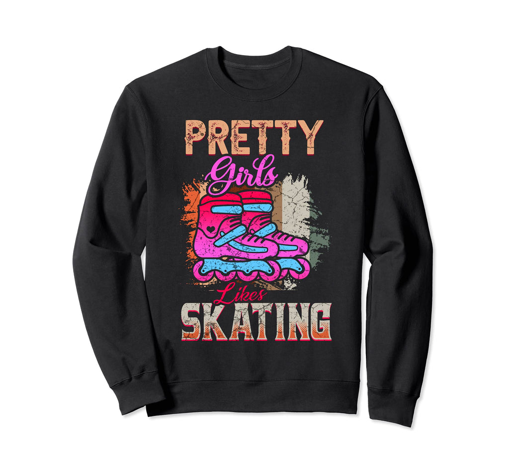 Pretty Like Skating Roller Skating Sweatshirt - Aesthetic Graphic Unisex - T-Shirt, Sweatshirt, Hoodie
