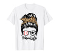 Mom Life Messy Bun Hair Funny T-Shirt - Fun Novelty Design for Adults - T-Shirt, Sweatshirt, Hoodie