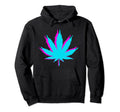 Aesthetic Vaporwave Marijuana Plant Hoodie - Custom Art Print Unisex - T-Shirt, Sweatshirt, Hoodie